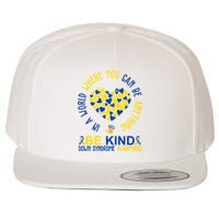In A World Where You Can Be Anything Be Kind Down Syndrome Wool Snapback Cap