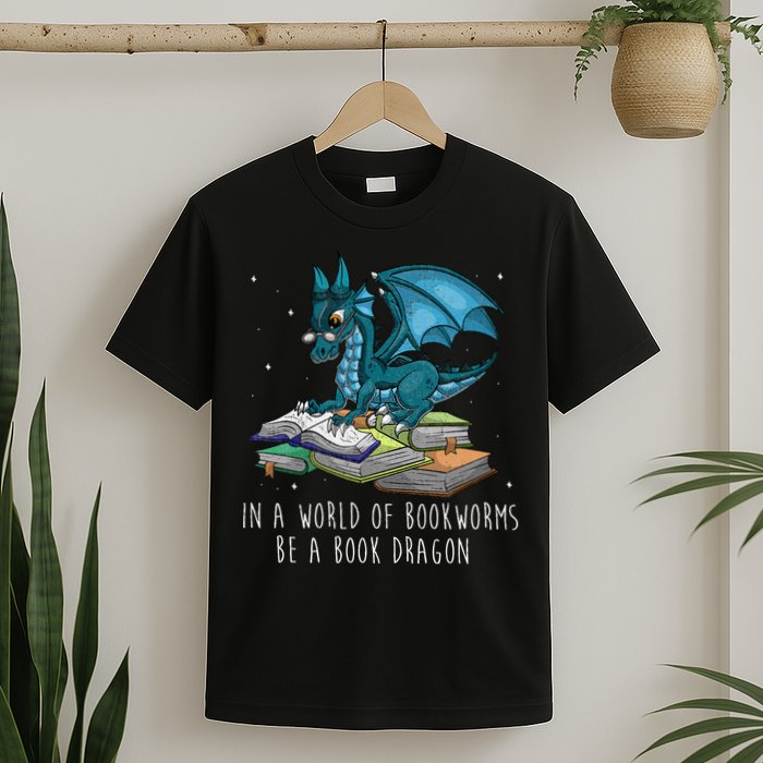 In A World Full Of Bookworms Be A Book Dragon T-Shirt