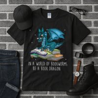 In A World Full Of Bookworms Be A Book Dragon Tall T-Shirt