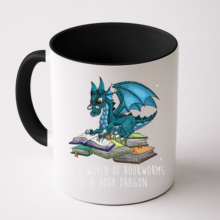 In A World Full Of Bookworms Be A Book Dragon Mug