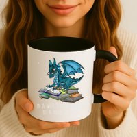 In A World Full Of Bookworms Be A Book Dragon Mug