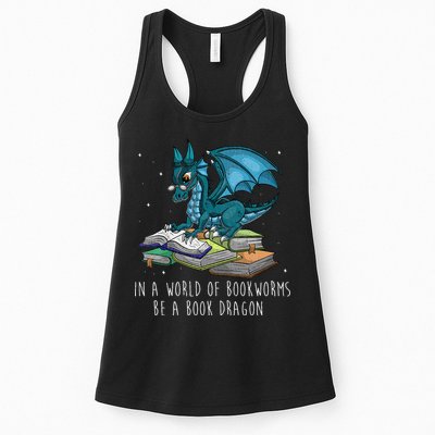 In A World Full Of Bookworms Be A Book Dragon Womens Tank Top