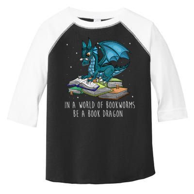 In A World Full Of Bookworms Be A Book Dragon Toddler Fine Jersey T-Shirt