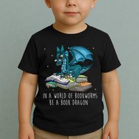 In A World Full Of Bookworms Be A Book Dragon Toddler T-Shirt