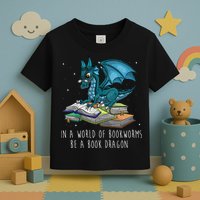 In A World Full Of Bookworms Be A Book Dragon Toddler T-Shirt
