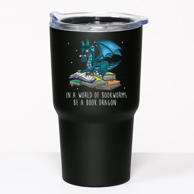 In A World Full Of Bookworms Be A Book Dragon Tumbler
