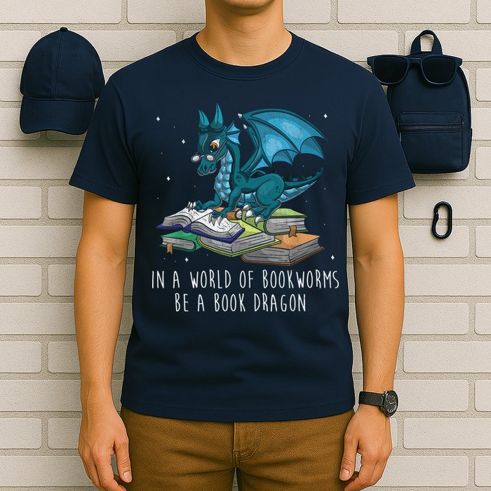 In A World Full Of Bookworms Be A Book Dragon T-Shirt