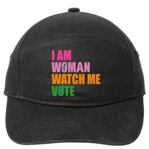 I Am Woman Watch Me Vote 7-Panel Snapback Hat