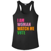 I Am Woman Watch Me Vote Ladies PosiCharge Competitor Racerback Tank