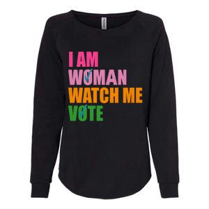 I Am Woman Watch Me Vote Womens California Wash Sweatshirt