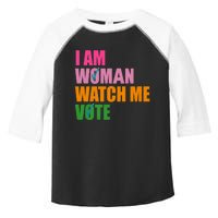 I Am Woman Watch Me Vote Toddler Fine Jersey T-Shirt