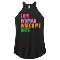 I Am Woman Watch Me Vote Women's Perfect Tri Rocker Tank