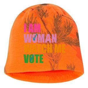 I Am Woman Watch Me Vote Kati - Camo Knit Beanie