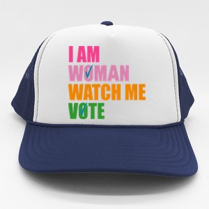 I Am Woman Watch Me Vote Trucker Hat