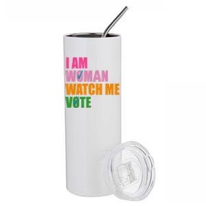 I Am Woman Watch Me Vote Stainless Steel Tumbler