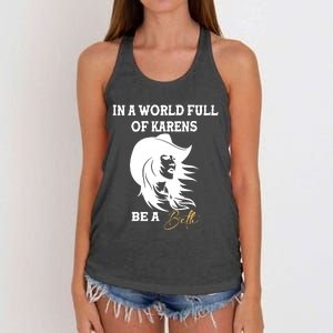 In A World Full Of Karens Be A Beth Funny Beth Lovers Women's Knotted Racerback Tank