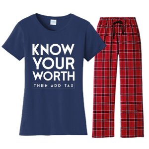 Its Accrual World Funny And Clever Accounting CPA Women's Flannel Pajama Set