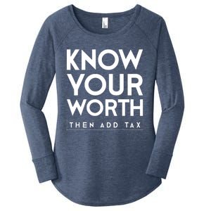 Its Accrual World Funny And Clever Accounting CPA Women's Perfect Tri Tunic Long Sleeve Shirt