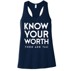 Its Accrual World Funny And Clever Accounting CPA Women's Racerback Tank