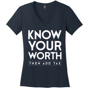 Its Accrual World Funny And Clever Accounting CPA Women's V-Neck T-Shirt