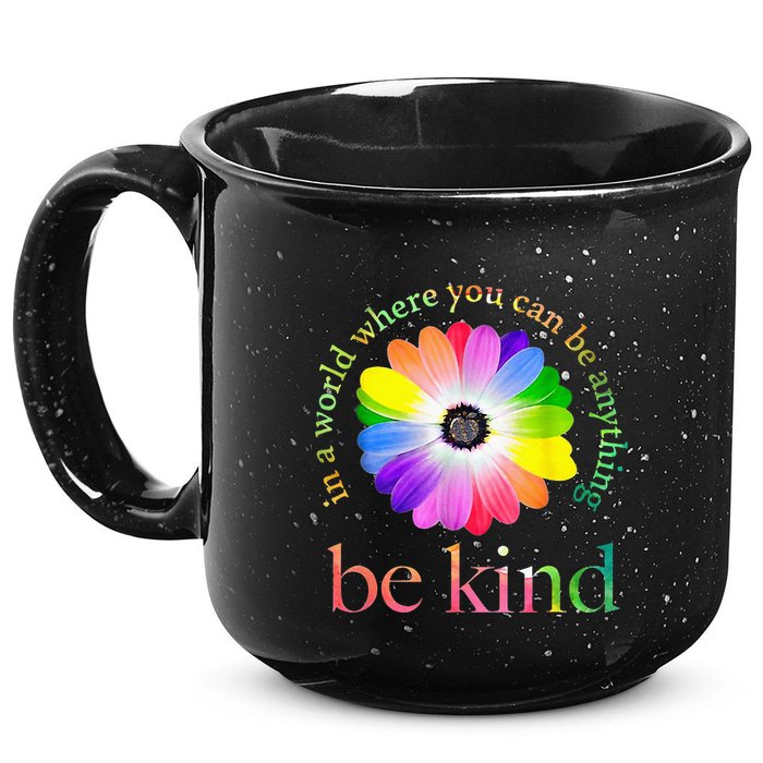 In a world where you can be anything be kind gift  15oz Campfire Ceramic Mug