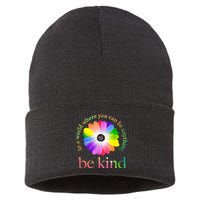 In a world where you can be anything be kind gift  Sustainable Knit Beanie