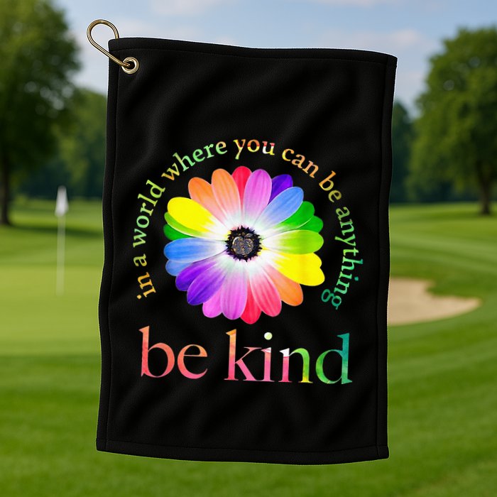 In a world where you can be anything be kind gift  Golf Towel