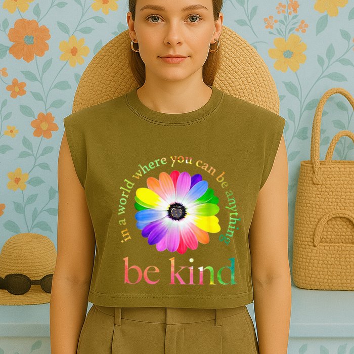 In a world where you can be anything be kind gift  Garment-Dyed Women's Muscle Tee