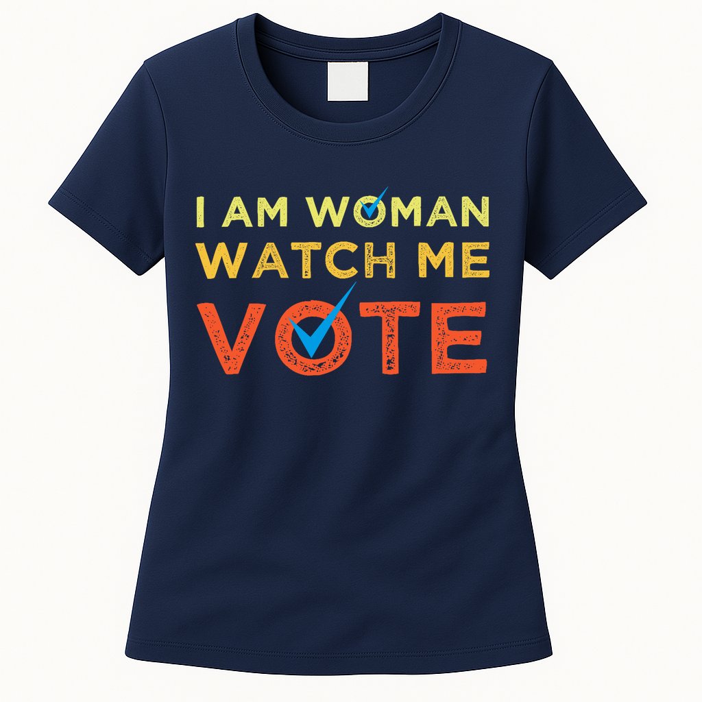 I Am Woman Watch Me Vote 2024 Womens T-Shirt