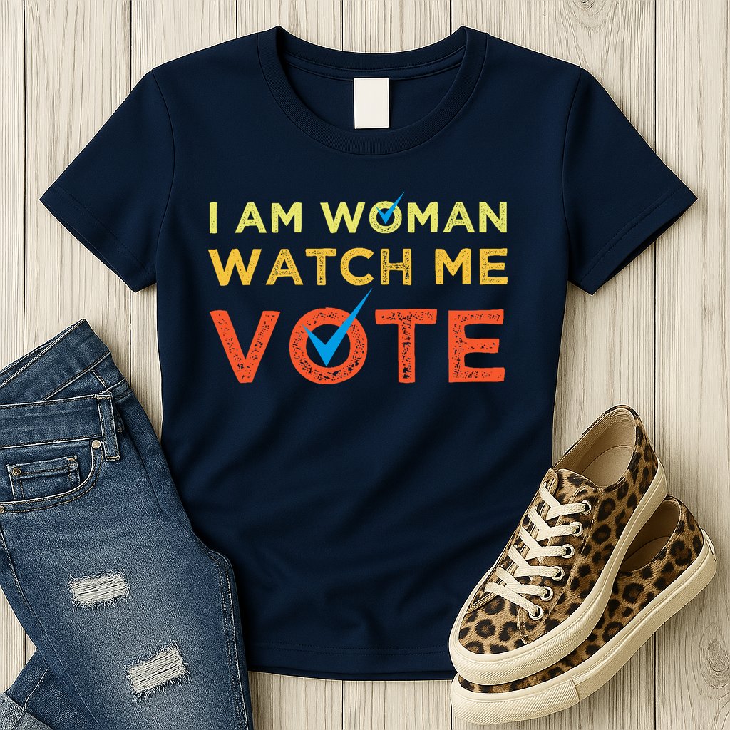 I Am Woman Watch Me Vote 2024 Womens T-Shirt