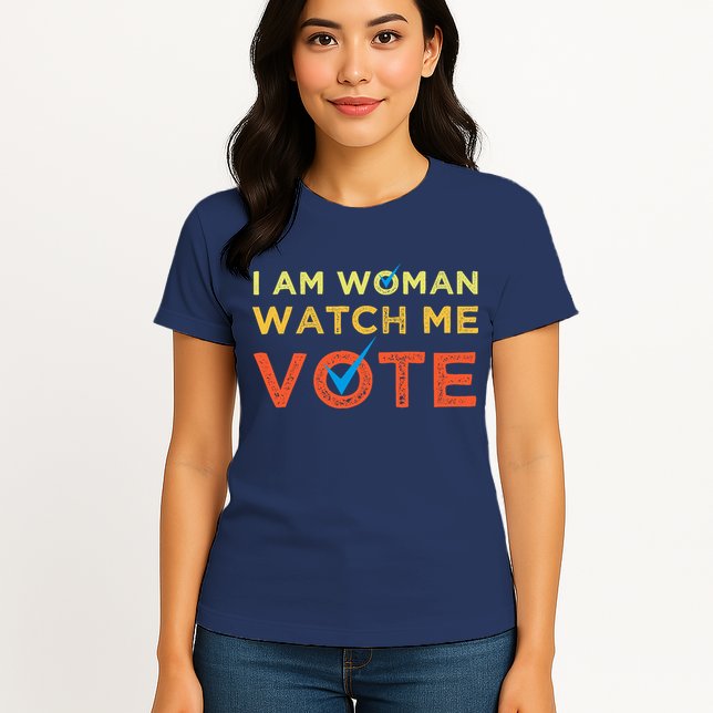 I Am Woman Watch Me Vote 2024 Womens T-Shirt