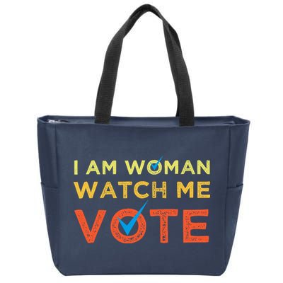 I Am Woman Watch Me Vote 2024 Zip Tote Bag