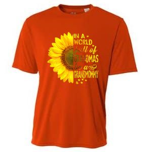 In A World Full Of Grandmas Be Grandmommy Sunflower Funny Gift Cooling Performance Crew T-Shirt