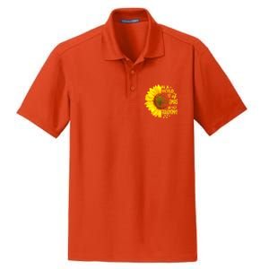 In A World Full Of Grandmas Be Grandmommy Sunflower Funny Gift Dry Zone Grid Polo