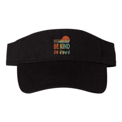 In A World Where You Can Be Anything Be Kind Sign Language Valucap Bio-Washed Visor