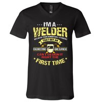 I'm A Welder I Can't Fix Stupid Funny Welding V-Neck T-Shirt