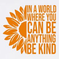 In A World Where You Can Be Anything Be Kind Sunflower Anti Bully USA-Made Doggie Bandana