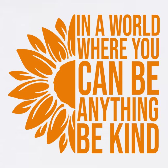 In A World Where You Can Be Anything Be Kind Sunflower Anti Bully USA-Made Doggie Bandana
