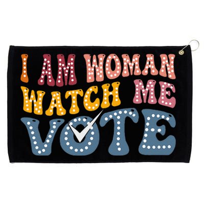 I Am Woman Watch Me Vote Election 2024 Political For Female Grommeted Golf Towel