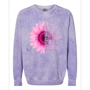 In A World Full Of Grandmas Be Memaw Sunflower Cute Gift Colorblast Crewneck Sweatshirt