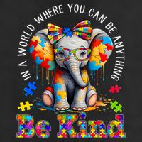 In A World Where You Can Be Anything Be Kind Autism Elephant Hat
