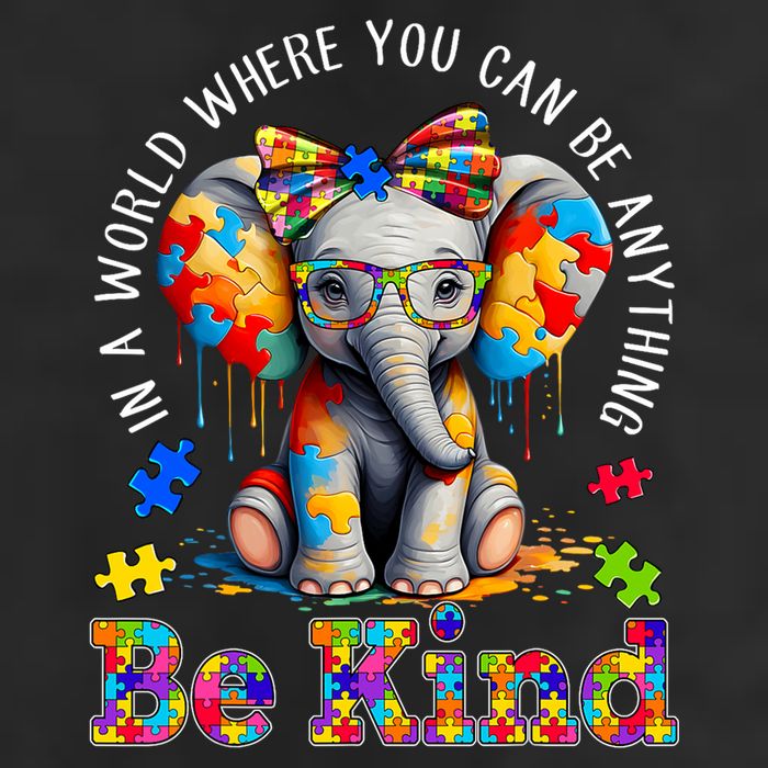 In A World Where You Can Be Anything Be Kind Autism Elephant Hat
