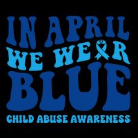 In April We Wear Blue Child Abuse Awareness 16 in Basic Backpack