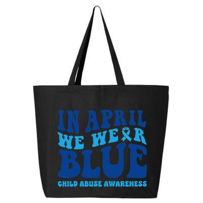 In April We Wear Blue Child Abuse Awareness 25L Jumbo Tote