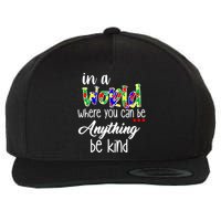 In A World Where You Can Be Anything Be Kind Autism Awareness Wool Snapback Cap