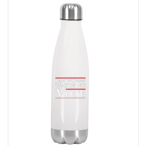 I Am Woman Watch Me Vote Feminist Presidential Election 2024 Stainless Steel Insulated Water Bottle