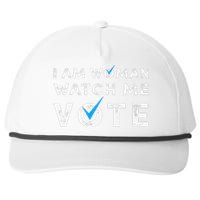 I Am Woman Watch Me Vote Vintage Snapback Five-Panel Rope Hat