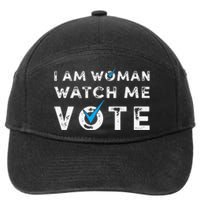 I Am Woman Watch Me Vote Vintage 7-Panel Snapback Hat