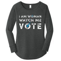 I Am Woman Watch Me Vote Vintage Women's Perfect Tri Tunic Long Sleeve Shirt