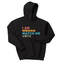 I Am Woman Watch Me Vote Kids Hoodie